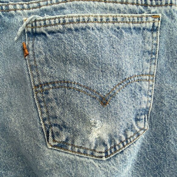 Vintage Levi's 505 Straight Leg Orange Tag Jeans 36x34 - Picture 4 of 7